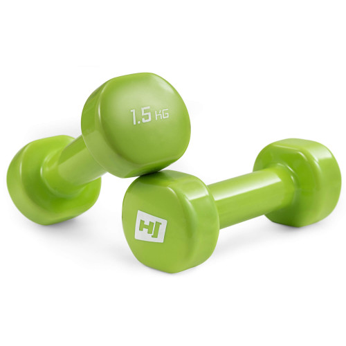 Купить Гантель  Hop-Sport 2х1,5 кг виниловые HS-V015DC салатовый в Киеве - фото №1